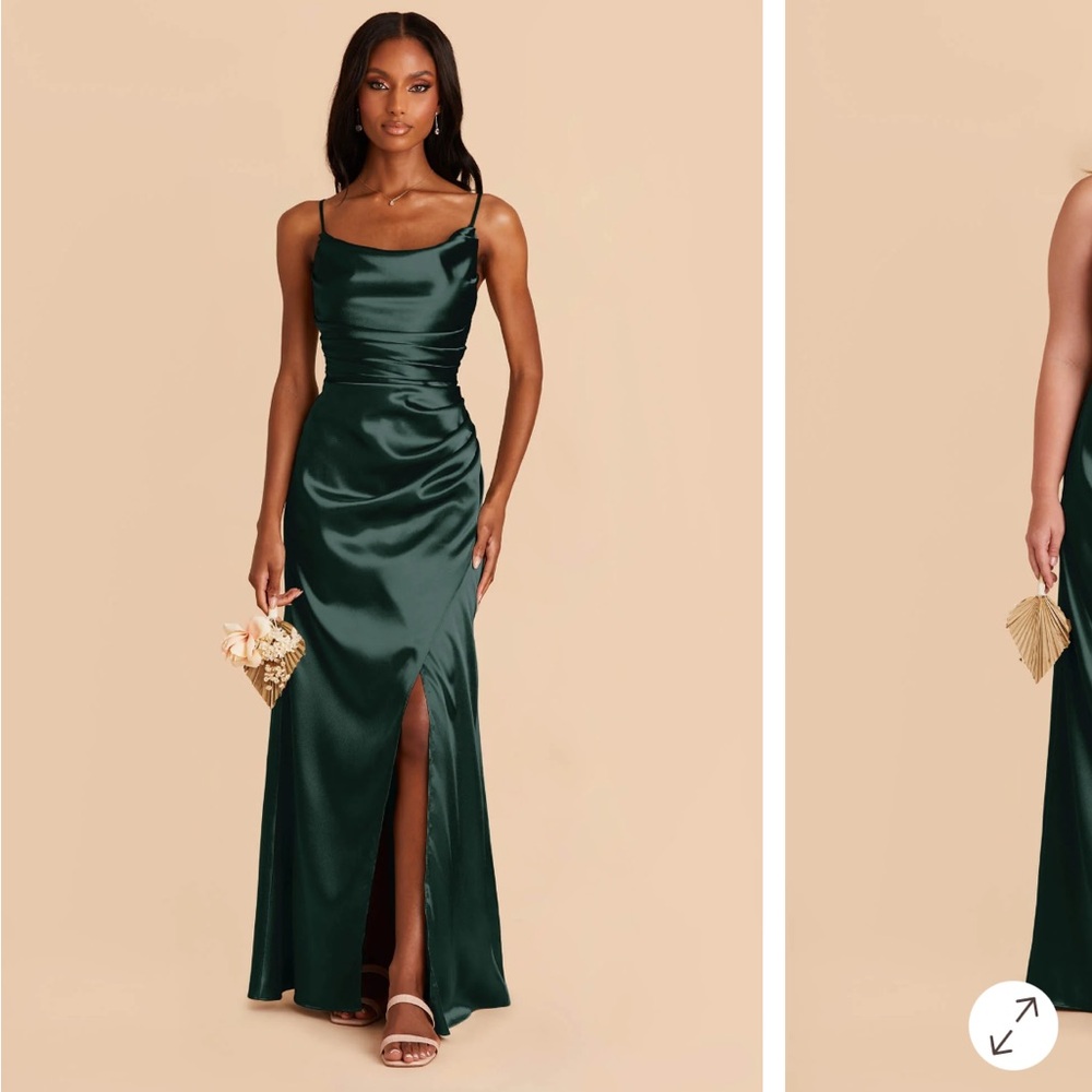 Lisa Long Shiny Satin Dress